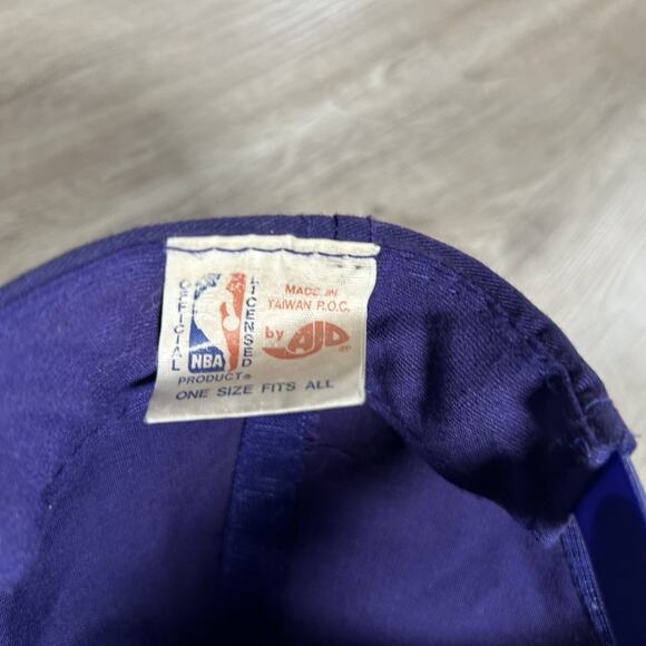 Vintage Charlotte Hornets Hat Snapback NBA Basketball‎ AJD Purple Green Cap - Picture 4 of 8